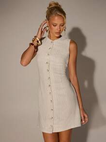 Avantive 新款夏季女士圆领A字休闲通勤度假连衣裙