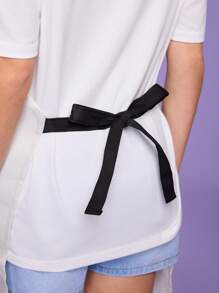 FRIENDS X SHEIN 1 件 Central Perk 咖啡杯围裙，适用于烘焙和厨房、清洁、礼品 - 淺灰色 - 查看 3