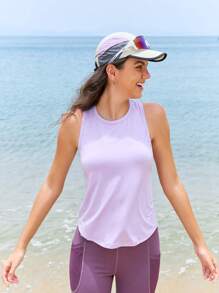 In My Nature Top deportivo de malla para yoga, running y actividades al aire libre - Morado - Ver 3