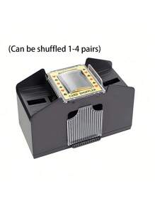 洗牌机 2/4 副牌自动电动扑克牌洗牌机电池供电扑克洗牌机适合家庭聚会游戏 - 彩色 - 查看 5