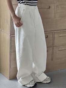 Dazy Kids Teens/Girls' Loose Straight Leg Jeans For Fall - White - View 5