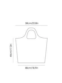 FRIENDS X SHEIN Sac cabas pliable en RPET avec imprimé lettres, sac de course portable, cadeaux