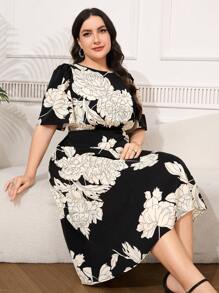 Reflora 大码女式休闲花卉印花夏装 - 彩色 - 查看 6