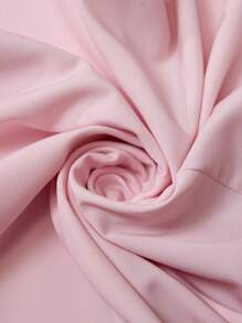 SHEIN LUNE Plus Size Women Asymmetrical Hem Ruffle Sleeve Casual Loose Blouse, Summer - Pink - View 5