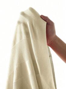 Manfinity Homme 男士纯色 Polo 领短袖休闲针织上衣粉色毛衣男士修身 - 杏色 - 查看 7