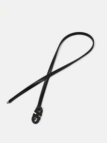 MOTF PREMIUM RHINESTONE DECORATION THIN BELT - Black - View 6
