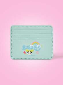 THE POWERPUFF GIRLS X SHEIN Fashionable & Lovely Mint Green Bubble Design Card Holder