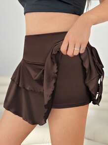 Solflare 大码 A 字裙，带侧抽绳细节，适合音乐节和复活节假期、春夏季