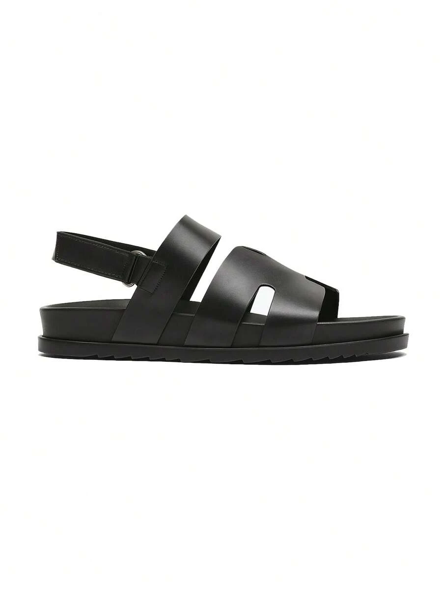 brave soul Cut Out Detail Sandals With Strap - Black - View 1