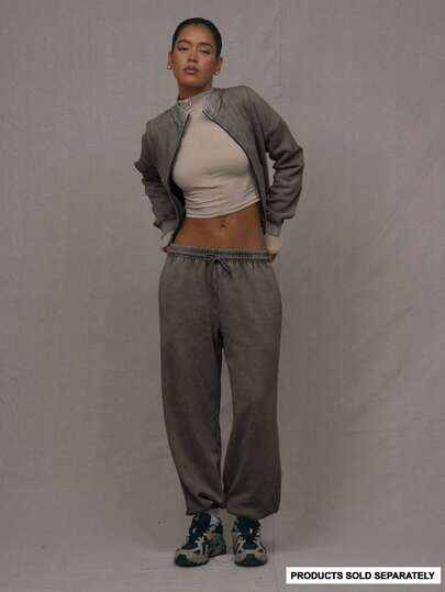 MUSERA Washed Drawstring Waist Joggers Vacation Casual Airport Summer Active Graduation, Teacher Pants For Women, Back To School , ,  Holiday