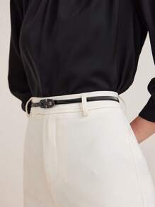 MOTF PREMIUM RHINESTONE DECORATION THIN BELT - Black - View 9