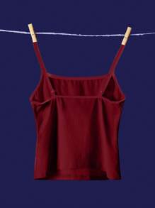 SHEIN EZwear 休闲简约性感紧身款美国独立日细肩带背心，印有美国国旗图案，适合夏季和独立日穿着 - 彩色 - 查看 3