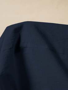 Easelle Navy Blue Woven Wide Leg Barrel Leg Pants For Women Linen Pants For Women Cotton Pants Women,Fall - Navy Blue - View 9