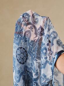 Swim Oasis 佩斯利宫廷印花优雅高端奢华两件套女式套裙