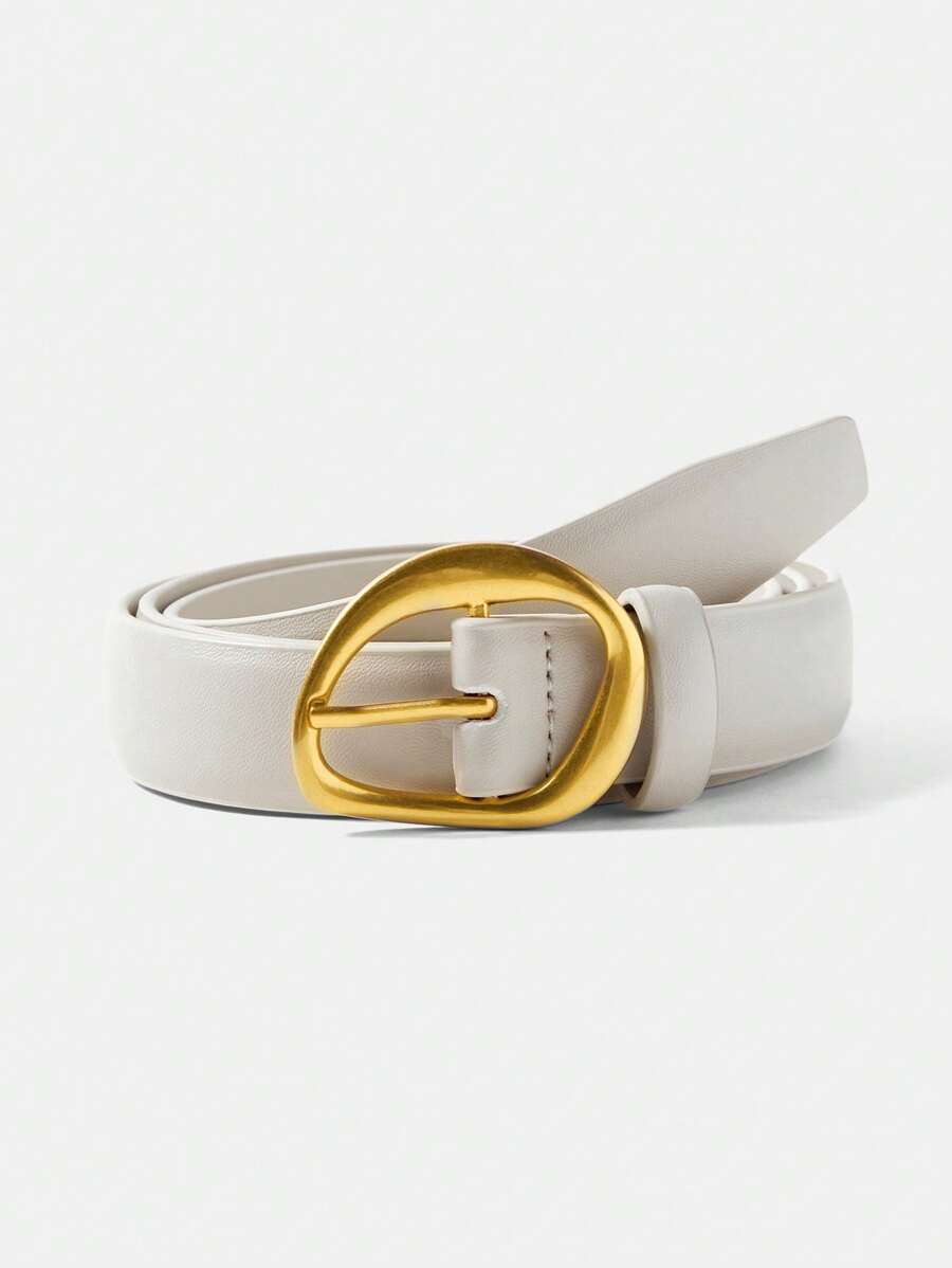 MOTF PREMIUM 1PC ASYMMETRICAL SHAPE BUCKLE BELT - White - View 1