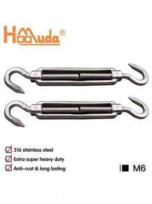 Hook And Buckle Tension Buckle 304 Stainless Steel Heavy-Duty Tension Buckle, Suitable For Cable Railing Wire Rope Hardware Kits