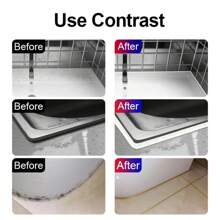 SHEIN 1 Stück Küche Bad wasserfester Keramikfliesenversiegelung weißer Fugenmörtel, Wandfliesenfugen-Reparaturmaterial schimmelresistent, Aufkleber, Wandtattoo, Vinyl-Aufkleber für Heimdekoration, Frühlings-Dekorationsartikel um das Zuhause aufzufrischen, Rama Dekoration Aufkleber Geschenke Geburtstag Abschluss