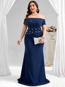 Coutiva 大码正式晚礼服（华丽装饰） - 彩色 - 查看 3