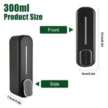 1件装壁挂式皂液器塑料家用浴室装饰夏季手动300毫升洗手液盒沐浴洗发护发素分配器适用于卫生间浴室酒店厨房