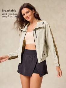 OutZeal 轻便防水防风夹克，拉链口袋，户外夹克，徒步露营