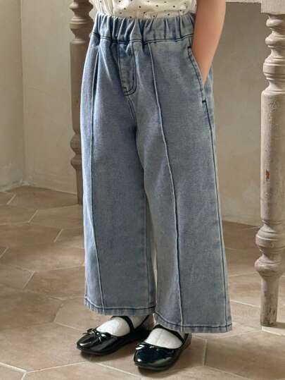 Dazy Kids 年轻女孩休闲宽松口袋牛仔裤