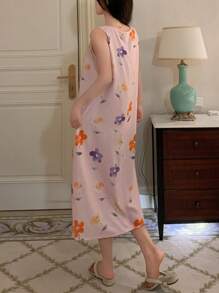 DAZY Camisón de mujer sin mangas con estampado floral