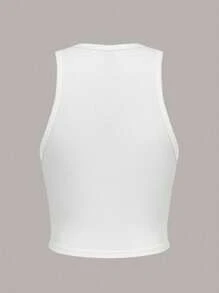 Slaydiva 嘻哈粉红说唱歌手男人头像图案，Y2K 复古风格，女式休闲简约圆领修身背心，适合夏季街头服饰图案短款上衣，女式短款上衣，白色短款上衣，女式图案短款上衣，返校季 - 白色 - 查看 6