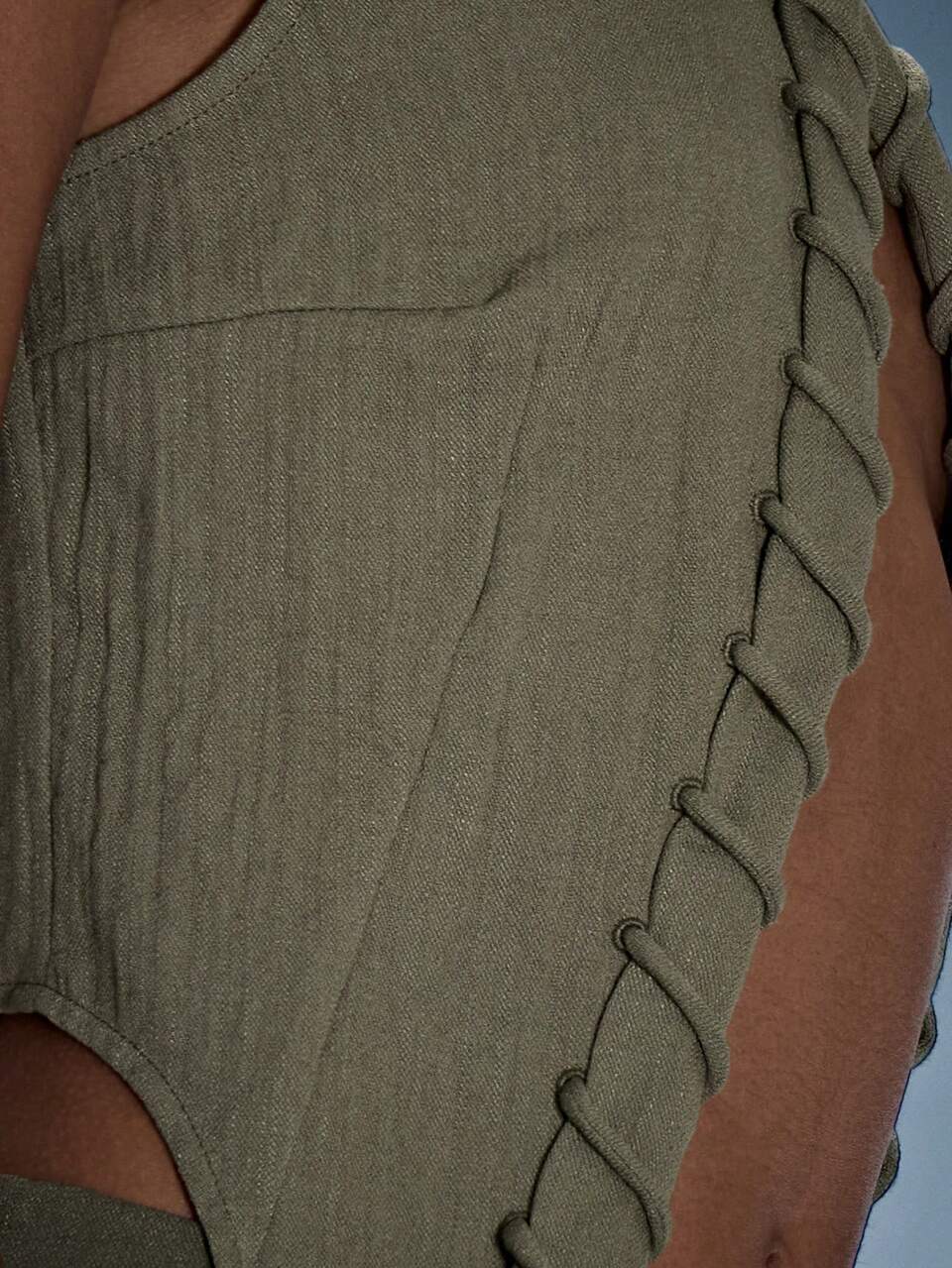 Top estivo con dettagli in pizzo, taglio frontale, sexy, adatto per festival, vacanze a Ibiza, rave, stile bohémien, vacanze, con stampe, per uscite, club, primavera