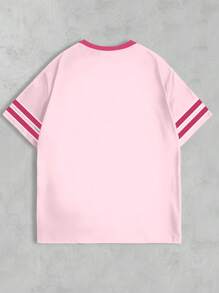 INAWLY Casual Street Sense Vintage Number Combination Letter Sport College Style Women's T-Shirt - White - View 2