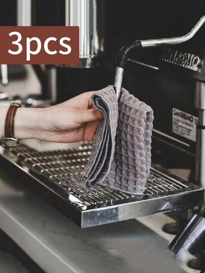 SHEIN 6pcs/3pcs/1pc Non-Woven Coffee Towels, Suitable For Coffee Machines And Tea Houses - Highly Absorbent, Durable Cleaning Cloth For Wiping Milk And Spills - Random Color Small Square Towels, A Good Gift For Mothers On Mother's Day, Kitchen Cleaning, Non Greasy Dishwashing Cloth, Wiping Tables