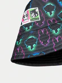 THE POWERPUFF GIRLS X SHEIN Casual Daily Cartoon Pattern Bucket Hat - Multicolor - View 4