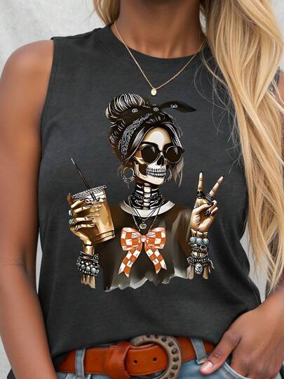 SHEIN LUNE Plus Size Fashion Camisole And Tank Top Suitable For Summer