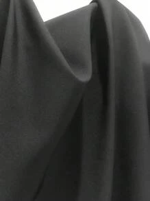 Manfinity Mode 男士简约纯色长袖商务休闲衬衫 - 深灰色 - 查看 4