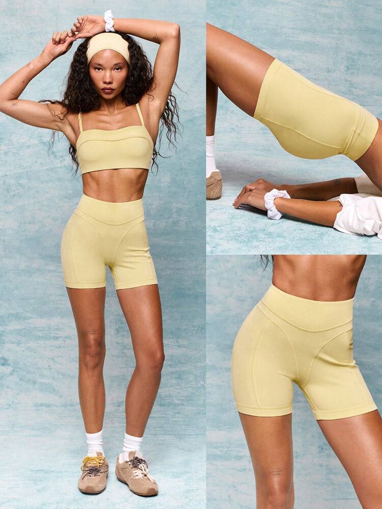 4.3" FeatherFit™ Level Up Buttery-Soft Stretchy Sweat-Wicking Active Biker Shorts Low Impact Yoga Pilates Barre Studio Daily Casual Wear