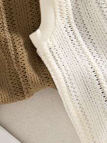 SHEIN Vintaside Kids Set de 2 piezas de chaleco sin mangas con diseño hueco y de malla de moda para bebé niño en verano - Multicolor - Ver 5