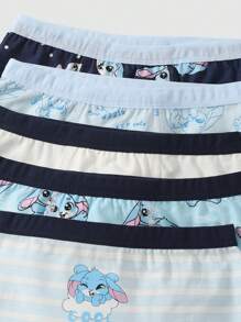 5pcs Young BoyCute Rabbit & Animal Print Boxer Briefs, Comfortable Soft Casual Underwear - Multicolor - View 8