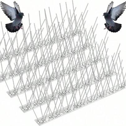 驱鸟器 不锈钢鸟刺旋转器，适用于鸽子和其他小型鸟类 不锈钢鸟刺 鸽子刺 防鸟钉 驱鸟器 金属防鸟钉 驱鸟器 金属驱鸟器 不锈钢鸟刺旋转器，适用于鸽子和其他小型鸟类