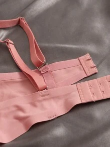 SHEIN 2件装隐形光滑舒适无钢圈文胸，带提升效果，适合女士 - 彩色 - 查看 8