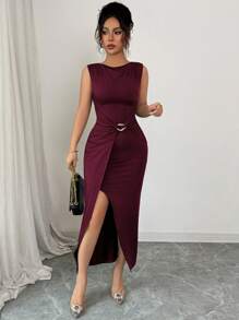 Elenzga 女士优雅简约修身连衣裙，夏季