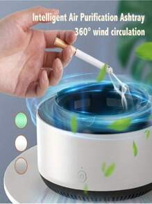 1 Piece, Intelligent Cigarette Ashtray Air Purifier, Immediately Removes Odor, Does Not Include Battery, Accessories, Men's Valentine's Day Heart-Shaped Women's Valentine's Day,Intelligent Ashtray, Self-Priming Household Negative Ion Oxygen Bar Purifier, Multifunctional For Removing And Dust, Ashtray