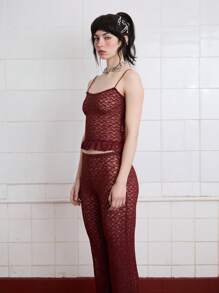 COUREZ Halter Neck Cami Top In Lace /Winter Clothes For Women Cute Tops Cute Winter Tops Y2K Winter Tops Sexy