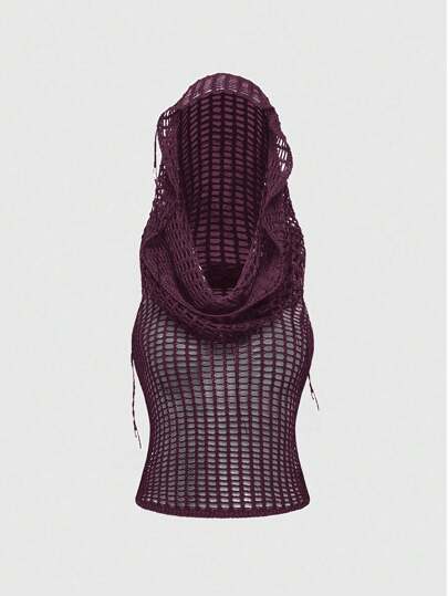 Kawaii Suéter con capucha de punto informal con estética del Milenio Y2K