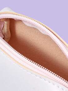 SCOOBY-DOO X SHEIN Cartoon & Starry Heart Pattern Fashionable Portable Large Capacity Coin Purse - Pink - View 6