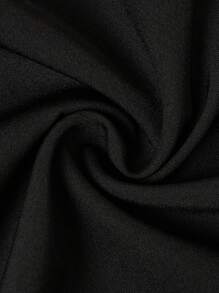 EMERY ROSE Casual Everyday Sunburst Button Decor Women's Skirt - Black - View 6
