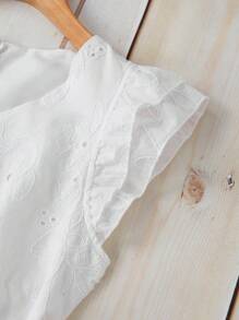 INAWLY 女式夏季度假休闲V领盖袖波西米亚风连体裤 - 白色 - 查看 5