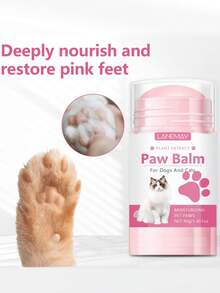 2.95in Net Content 40g Pet Paw Care Stick Foot Moisturizing Care, Rich In Honey, Coconut Oil And Vitamin E,Shea Butter To Prevent Dryness And Cracking. Suitable For Cats And Dogs, Suitable For A Variety Of Pets (New And Old Models Are Shipped Randomly)