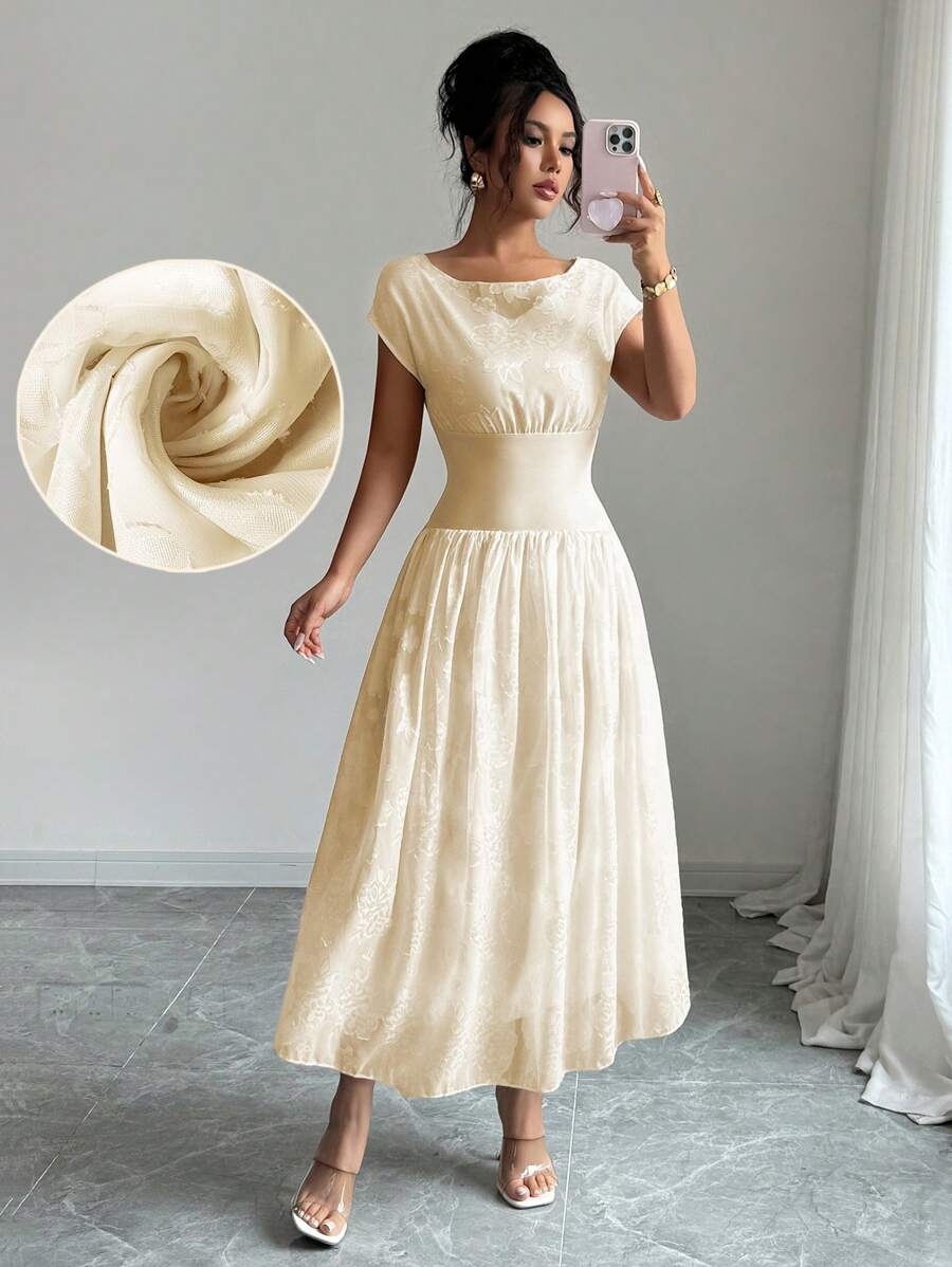 Modelyn Vestido de verano minimalista francés sin mangas de mujer, de punto con recortes y parches