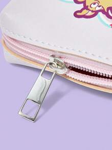 SCOOBY-DOO X SHEIN Cartoon & Starry Heart Pattern Fashionable Portable Large Capacity Coin Purse - Pink - View 5