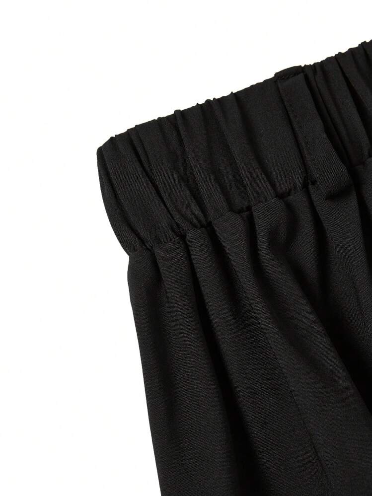 SHEIN LUNE Falda de mujer decorada con botones en forma de sol para uso casual diario - Negro - Añade 4