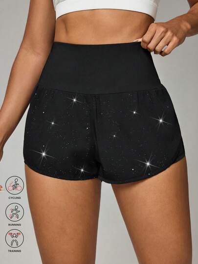 Easithlete Women's Short Solid Color Sports Shorts, Fashionable For Summer Women Running Shorts Workout Short